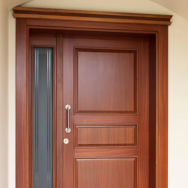 Laminated wooden door showing its key advantages