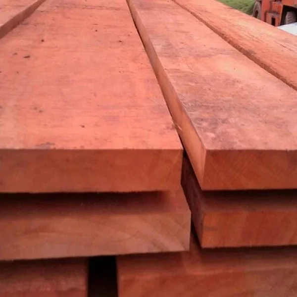 Mahogany wood sample with rich reddish-brown finish