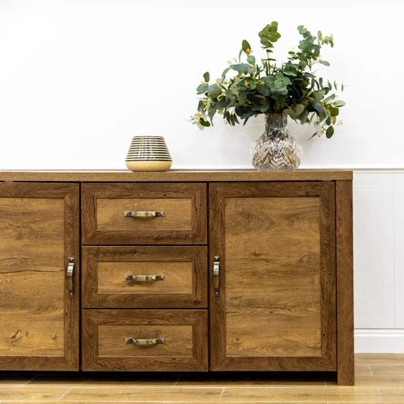 WPC‑skin sideboard cabinet showing both storage and modern design